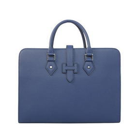 Fake Hermes Mens Briefcase Calf Leather 3309 RoyalBlue HMSOU0CT42D