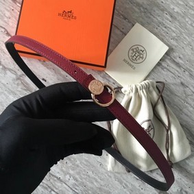 New Hermes Mini belt buckle & Reversible leather strap 13 mm H07142 fuchsia HMSE2941QQH