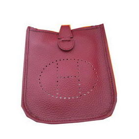 High Quality Hermes mini Evelyne Messenger Bag H1608S Burgundy HMSE27MU185