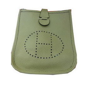 Fake Hermes mini Evelyne Messenger Bag H1608S Light Green HMSOX7234WR