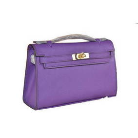 Hermes MINI Kelly 22cm Tote Bag Calfskin Leather Purple Top Replica HMS5Y7L1A6G