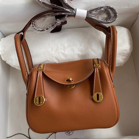 Hermes Mini Lindy Handmade Bag In Gold Swift Leather HMS9Q8918VS