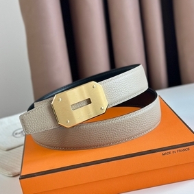 Hermes Neo Reversible Belt 32MM in Trench Clemence Leather Replica HMS1RYCO859