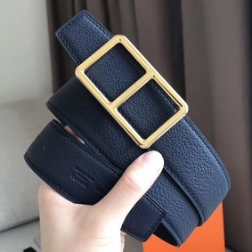Hermes Officier Belt Buckle & Navy 38MM Strap Replica HMS4RQ2G468