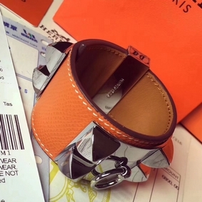 Hermes Orange Epsom Collier de Chien Bracelet Size S 1:1 Replica HMSA0HLELUS