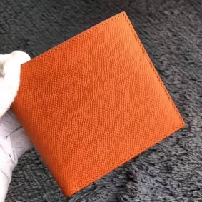 Replica Hermes Orange MC2 Copernic Compact Wallet HMS9AGO0U51