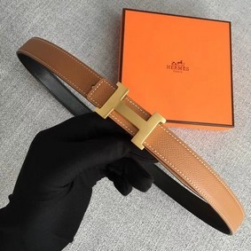 Hermes original epsom leather belts wide 2.5CM 2714 Camel Belts 1:1 Replica HMSQ62W3EMM