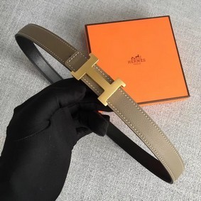 Hermes original epsom leather belts wide 2.5CM 2714 grey Replica HMS4627980B