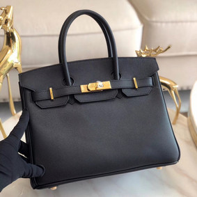 Hermes original Epsom Leather HB35O black&gold Metal HMSO0UM80G0