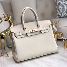 Hermes original Epsom Leather HB35O cream&gold Metal Replica HMSWK741GUD