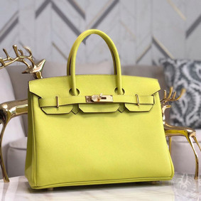 Hermes original Epsom Leather HB35O lemon&gold Metal HMS2U828T20