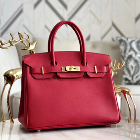 Hermes original Epsom Leather HB35O red&gold Metal Replica HMS44XJL976