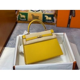 Hermes Original Epsom Leather KEL2578 lemon 1:1 Replica HMSR574K39P
