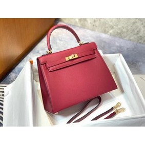 Top Replica Hermes Original Epsom Leather KEL2578 rose HMSBY5TH5W6
