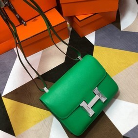 Copy Hermes Original Espom Leather Constance Bag 5333 green HMSYLSS5G3Q