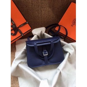 Hermes Original Halzan mini bag H069523 blue Top Replica HMSR564257Q