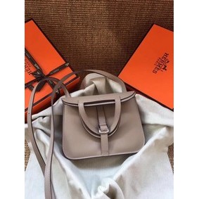 Cheap Hermes Original Halzan mini bag H069523 grey HMS502X09GL