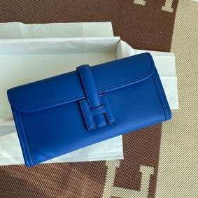 Cheap Hermes Original jige swift Leather Clutch 37088 Electro optic blue HMSF1MI0Y06