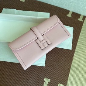 Hermes Original jige swift Leather Clutch 37088 light pink Replica HMSCEP60101