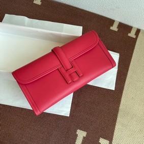 Best Quality Hermes Original jige swift Leather Clutch 37088 plum HMS0I4R4R26