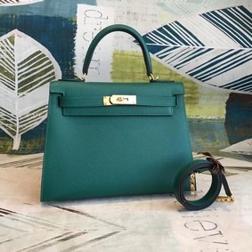 High Quality Hermes original Kelly Epsom Leather KL32 green HMS5107873S