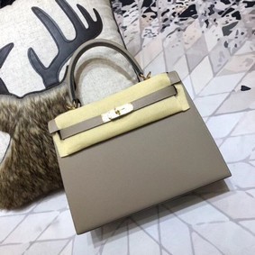 AAA Hermes original Kelly Epsom Leather KL32 grey HMSN6D005HX