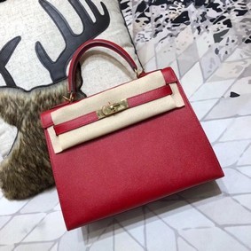 Hermes original Kelly Epsom Leather KL32 red 1:1 Replica HMS64XHS7BF