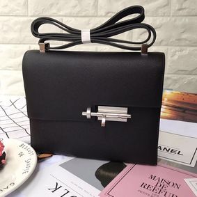 Imitation Hermes Original Leather Shoulder Bag H1088 Black HMS1BSS7BZ6
