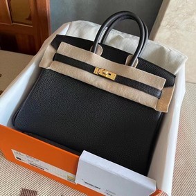 Best Quality Hermes original Togo Leather HB25O Black HMSBY5W14VX