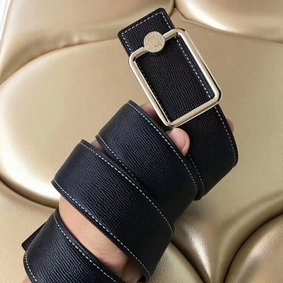 First-class Quality Hermes Oscar Buckle 40 MM Belt Black Reversible Leather HMS65TO1YNC
