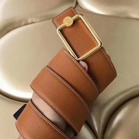 Top Replica Hermes Oscar Buckle 40 MM Belt Brown Reversible Leather HMSPROAMKVU
