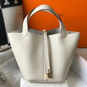 Hermes Picotin Lock 22 Bag In Beton Clemence Leather HMSHAXK7X2O