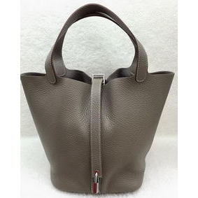Hermes Picotin Lock 22cm Bags Litchi Leather HPL1048 Grey Top Replica HMS5K819OYG