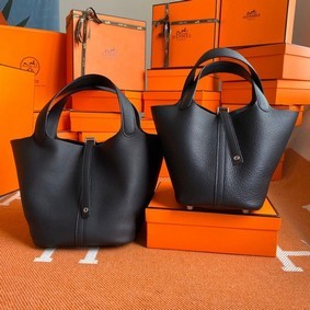 First-class Quality Hermes Picotin Lock Bags Original togo Leather PL3388 black HMSFV4YJ1J2