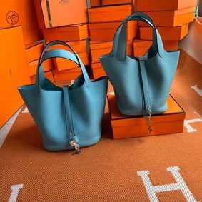 Hermes Picotin Lock Bags Original togo Leather PL3388 sky blue HMSWH0D9E3N
