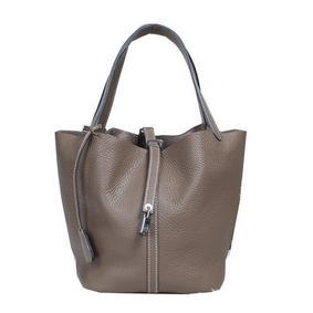 Hermes Picotin Lock MM Bag in Original Leather Dark Grey HMSA8EWP614