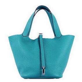 Replica Hermes Picotin Lock MM Bags Clemence Leather H8616 Green HMSD9XK622I