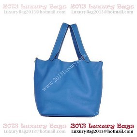 Knockoff Hermes Picotin Lock PM Bag in Clemence Leather 8615 Blue HMS0H9GLEMB