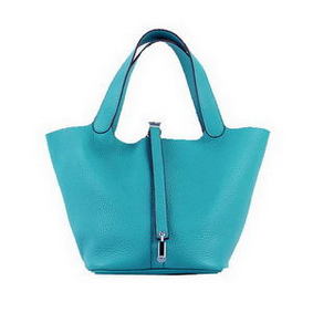 Hermes Picotin Lock PM Bags Clemence Leather H8615 Green HMSM78KG1PC