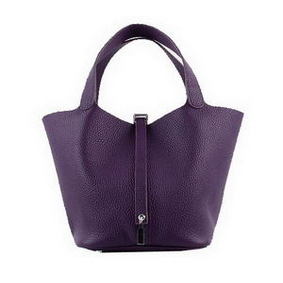 Hermes Picotin Lock PM Bags Clemence Leather H8615 Purple Replica HMSKF5NPWPS