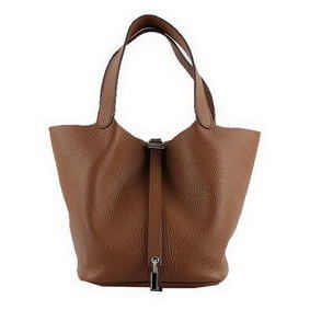 Hermes Picotin Lock PM Bags Clemence Leather H8615 Wheat 1:1 Replica HMSO06P4537