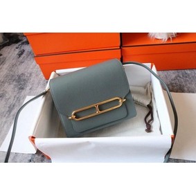 Hermes Roulis 19cm Evercolor 9D H9003 gray&Gold Replica HMS9BC5635X
