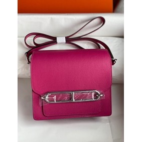 Cheap Hermes Roulis 19cm Evercolor 9D H9003 purple&Silver HMS1R05CFQU