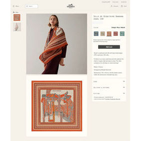 Hermes Scarf HEC00328 1:1 Replica HMS3X8J1W0Z