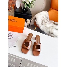 Knockoff Hermes slipper 91085-4 Heel 7CM HMS44YCDJPT