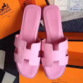 Hermes Slipper Calfskin Leather HO0476 Pink 1:1 Replica HMS46Q12IRM