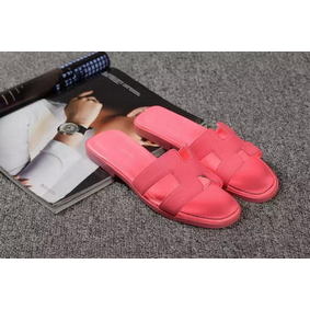 Hermes Slipper Togo Leather HO060 Light Red Replica HMSV33UP5D0