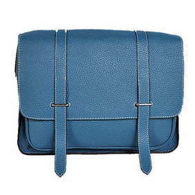Hermes Steve 32CM Mens Bag Clemence Blue Replica HMS51DXEC2W