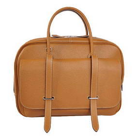 Hermes Steve 38CM Travel Bag Clemence Leather Camel HMSM77326M8