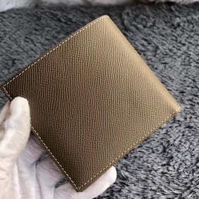 Hermes Taupe MC2 Copernic Compact Wallet 1:1 Replica HMS9286DIND
